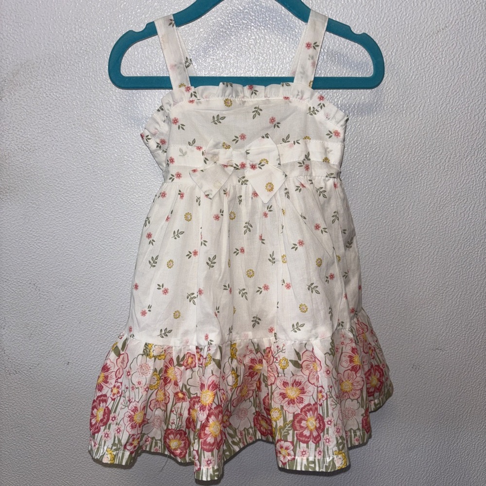 Tahari Girls Floral Multicolor Tank Dress Size‎ 12-24 M Spring Tiered Dress